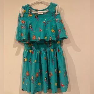 Kids Mermaid Swim Dress with Skort Bottoms.